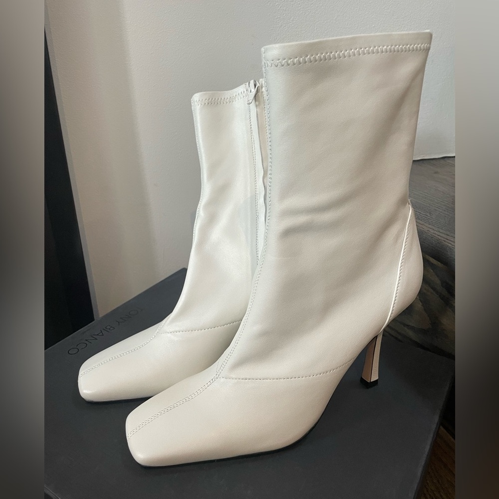 Tony Bianco White ankle boots